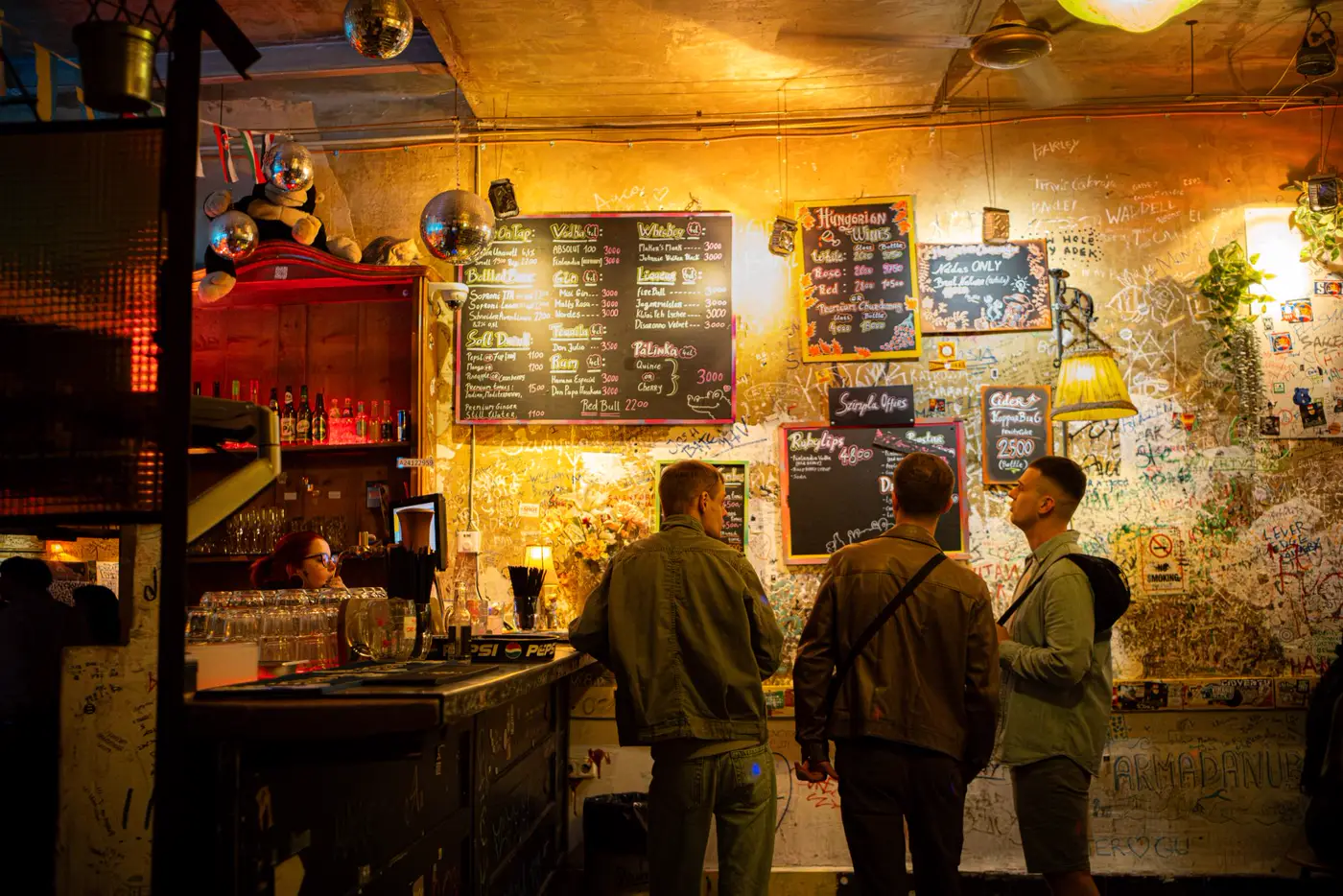 Inside a ruin bar.