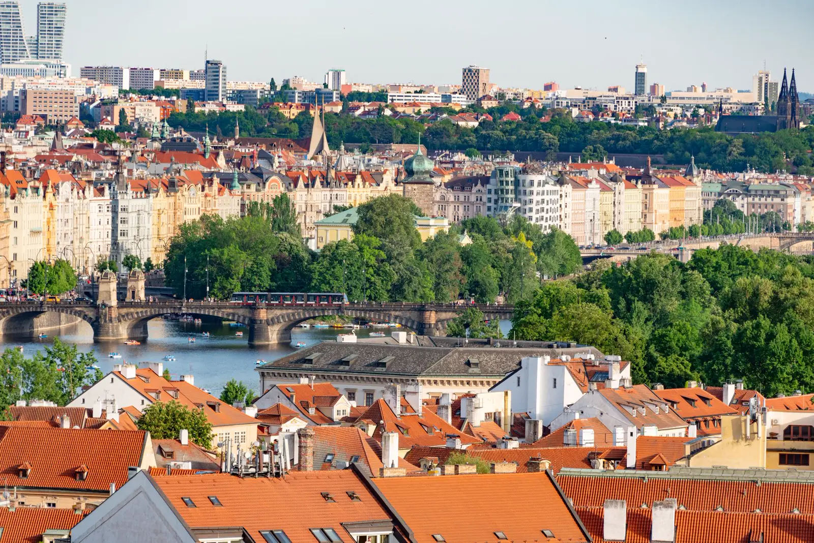 Charles Bridge and the Castle.